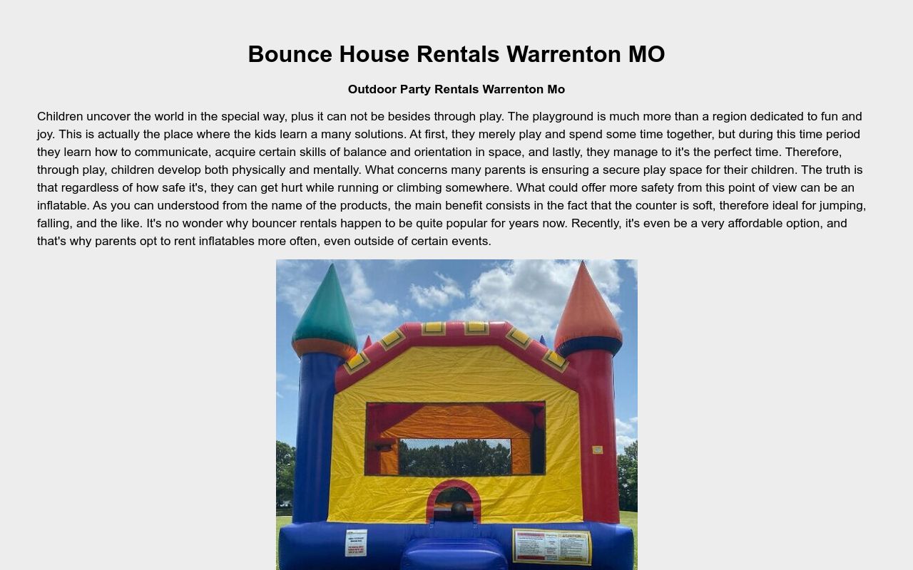 Bounce House Rentals Warrenton MO